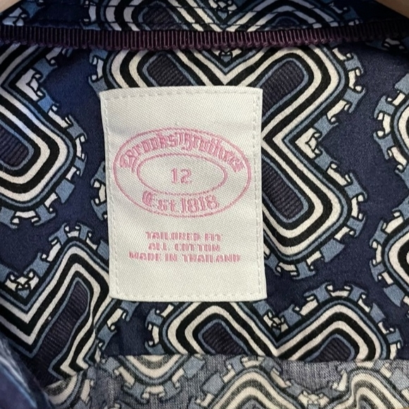 Brooks Brothers Navy and White Button Down Shirt - Picture 3 of 4